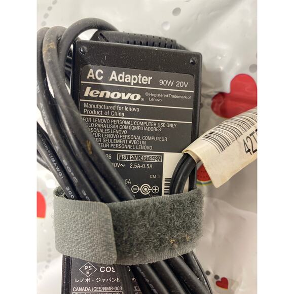 Lenovo OEM Genuine AC Adaptor 90W 20V Black 42T4426 Charger Works - Picture 1 of 3